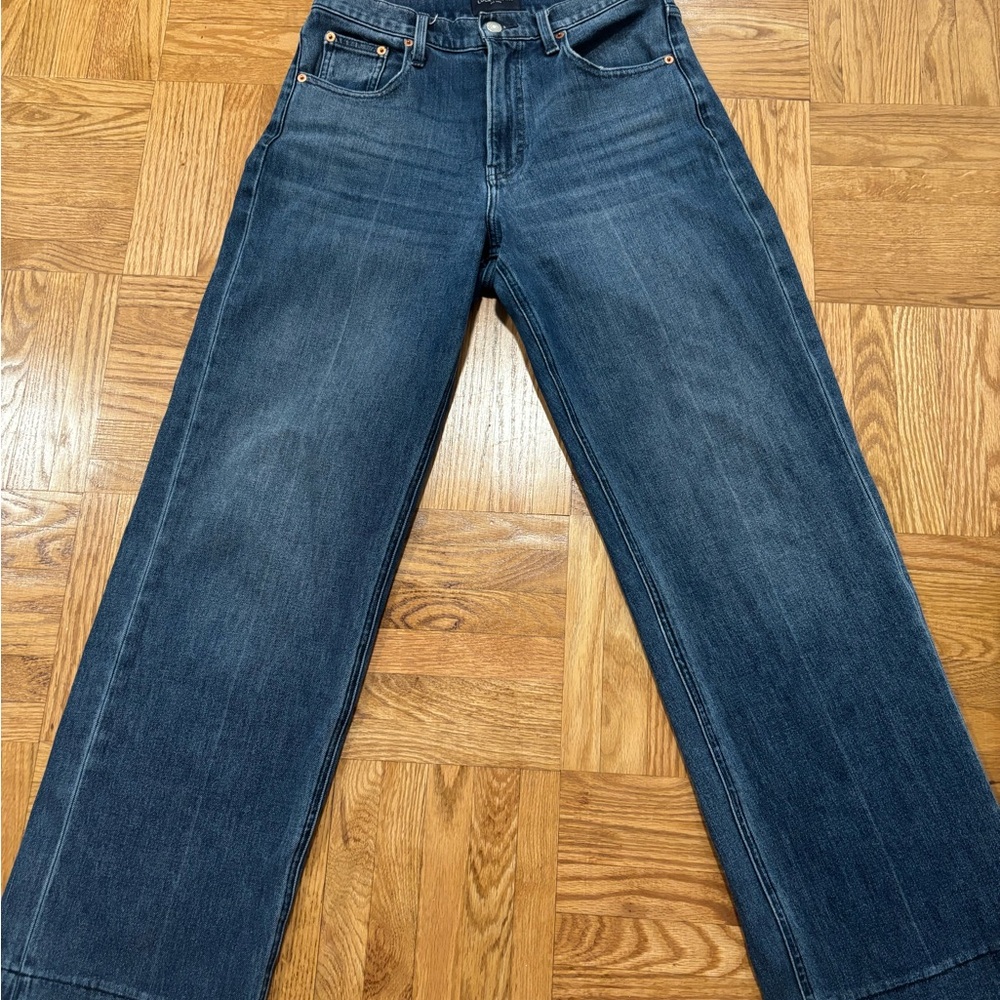Women’s Classic Wide Leg, High Waist Blue Jeans